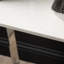 140cm Marble Top Console Table for Living Room Furniture, Hallway Table with Metal Base-93907462