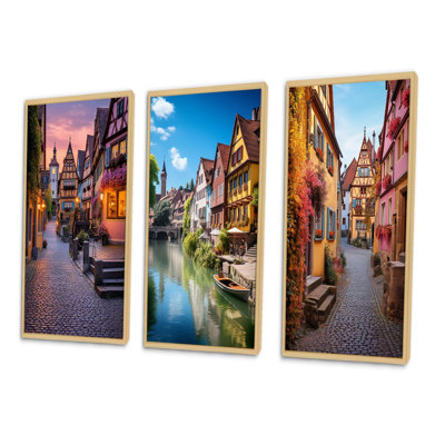 " Germany Rothenburg Street " 3 - Pieces