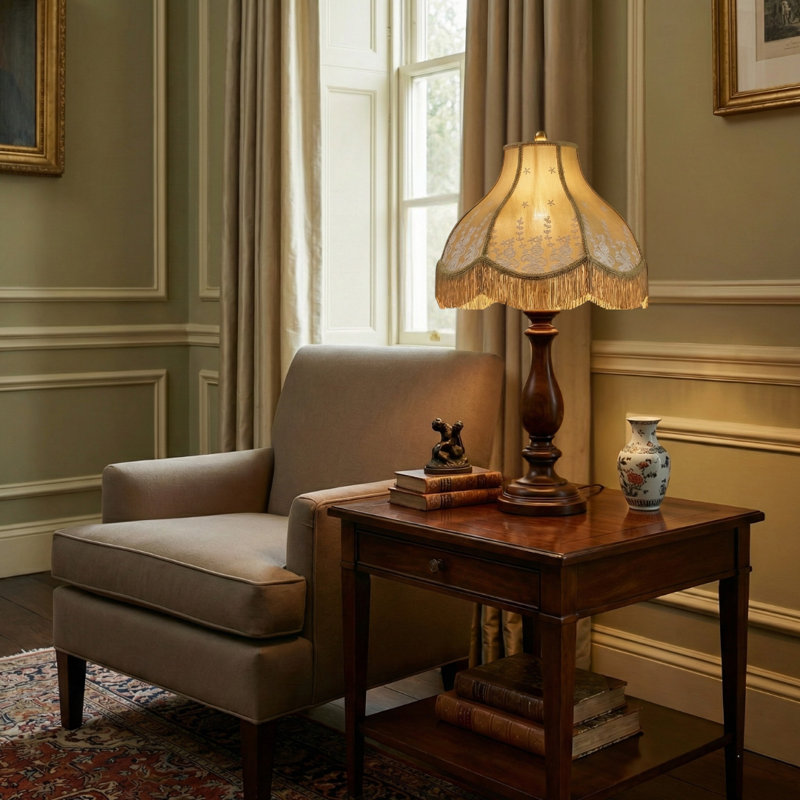 Abat-jours de style victorien Royal Designs, Inc., 6" x 17" x 13", Or antique