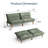  Torrence 71'' Upholstered Channel Tufted Corduroy Convertible Futon-1036097410