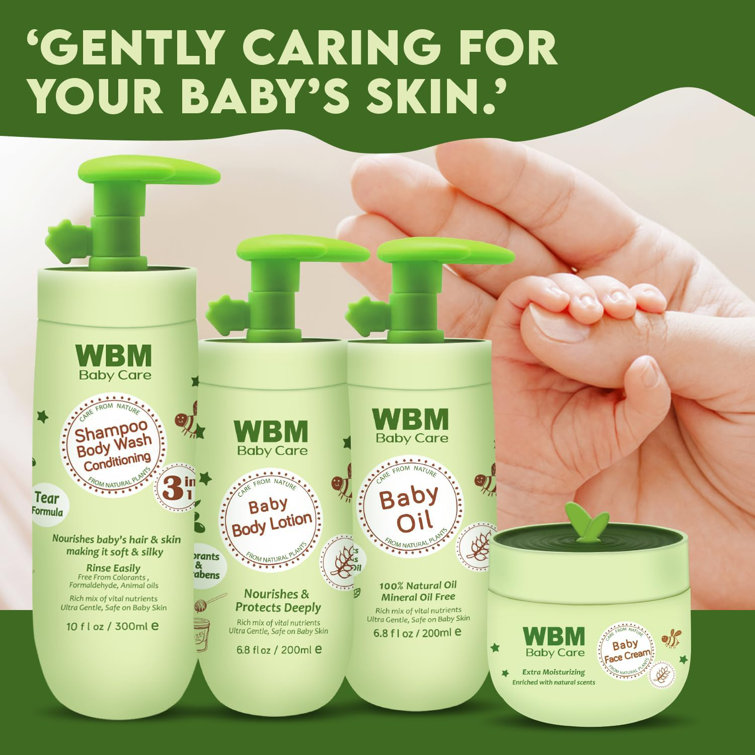WBM Baby Bath Essentials Gift Set, Includes 3 in-1 Baby Shampoo, Lotion and  Face Cream, Extra Moisturizing HD-BABY-GF-08 - The Home Depot