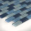 Color Wave 1" x 2" Glass Brick Joint Mosaic Field Tile in Winter Blues-1220127847
