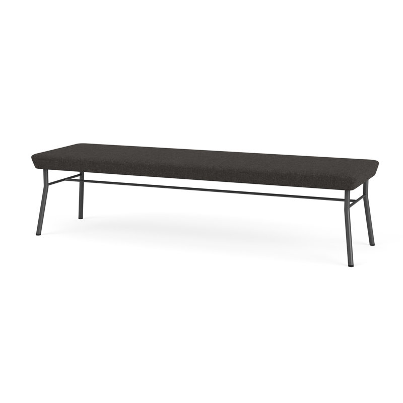 Banc en métal 3 places Chat, Gris anthracite, Bleu fumé Archetype