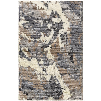 Zubi Handmade Gray/Cream/Brown Rug