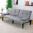 PVC Leather Convertible Futon Sofa Bed-1189116424