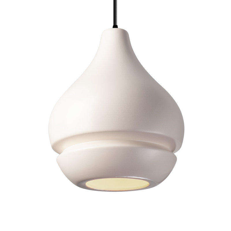 Sevenoaks 1 - Light Single Pendant, Matte Black, Incandescent, Gloss White