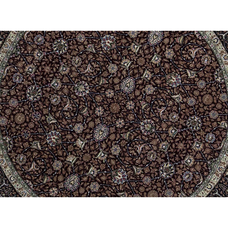Tapis vin et bleu marine noué à la main de haute qualité