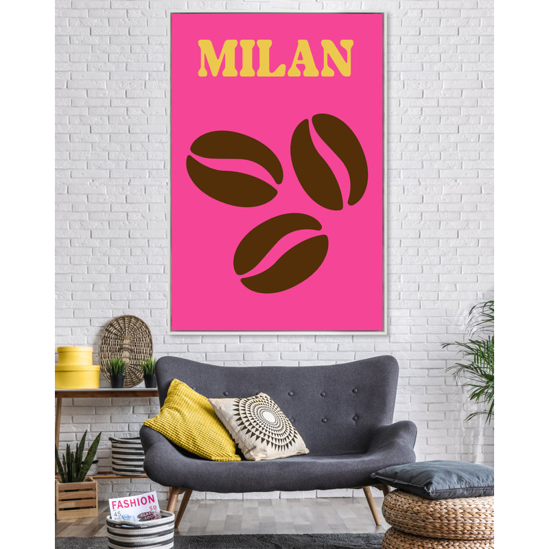Milan Print, Gray Framed, 40" H x 26" W