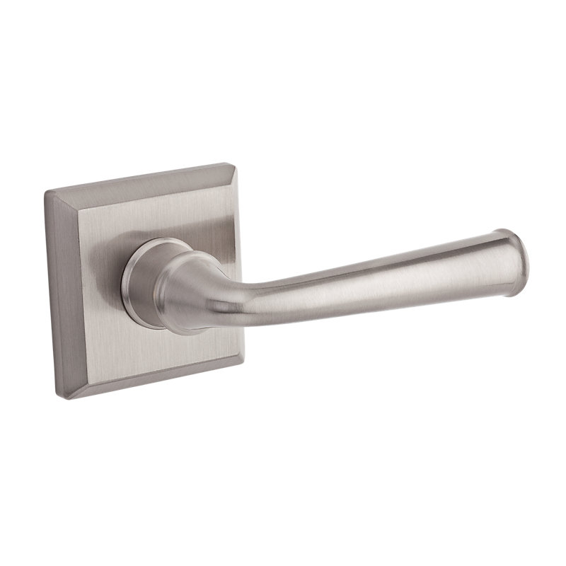Federal Passage  Door Lever with Traditional Square Rose, Right, Venetian Bronze