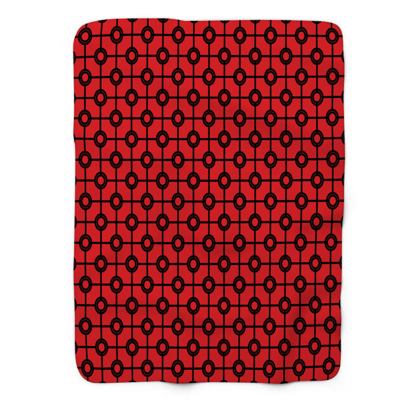 Crimson Dots - 1 Pièce Sherpa Premium Couverture 0157, L 50 po x L 60 po