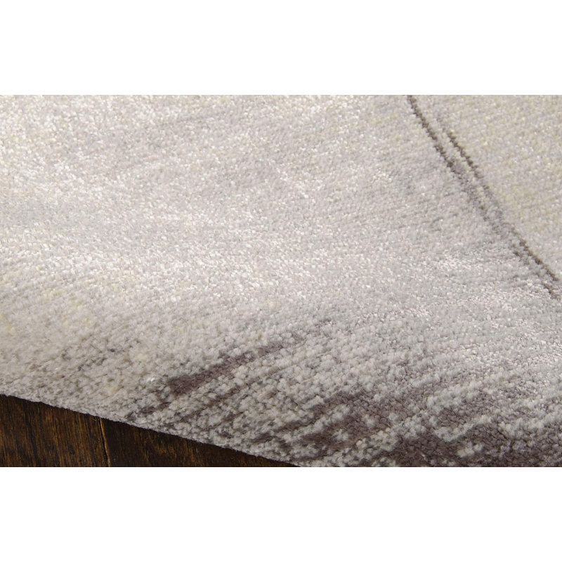 Gradient Viscose Abstract Indoor Rug, Rectangle 5'6" x 8'