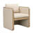 Calder  Mid-Century Modern Upholstered Dining Armchairs With Solid Wood Frame-122788165
