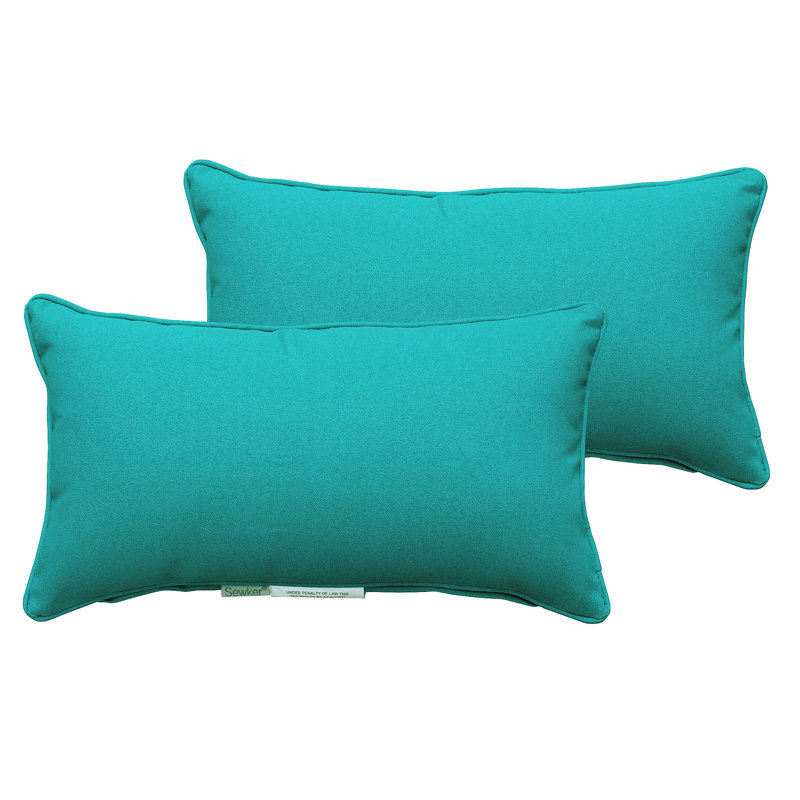 Outdoor Reversible Throw Pillow, Green