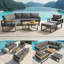 Modular Outdoor Sofa Set With Nesting Tables & 9 Cm Washable Cushions