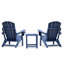  Ensemble Adirondack extérieur Chasidee, ensemble de 2 chaises Adirondack pliantes et 1 table