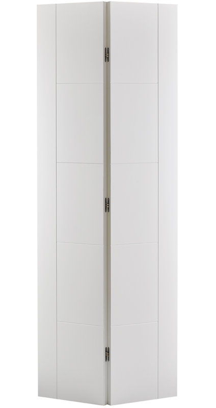 Vancouver Primed White Internal Bifold Door, 198.1cm H x 76.2cm W x 3.5cm D