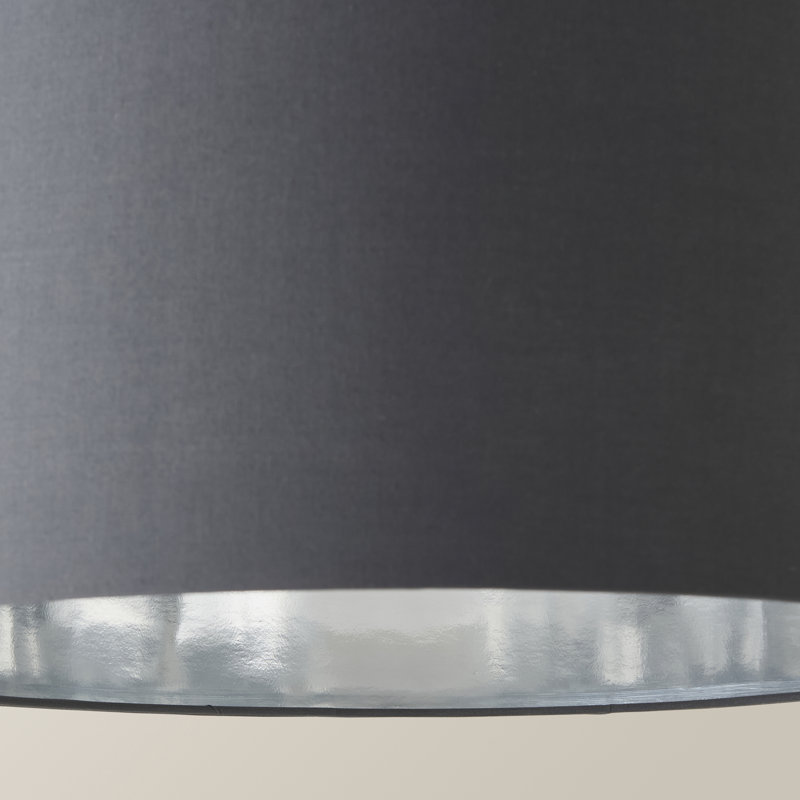 Danelis Linen Blend Drum Lamp Shade ( Slip-On ) in Grey, 25" H x 45" W x 45" D