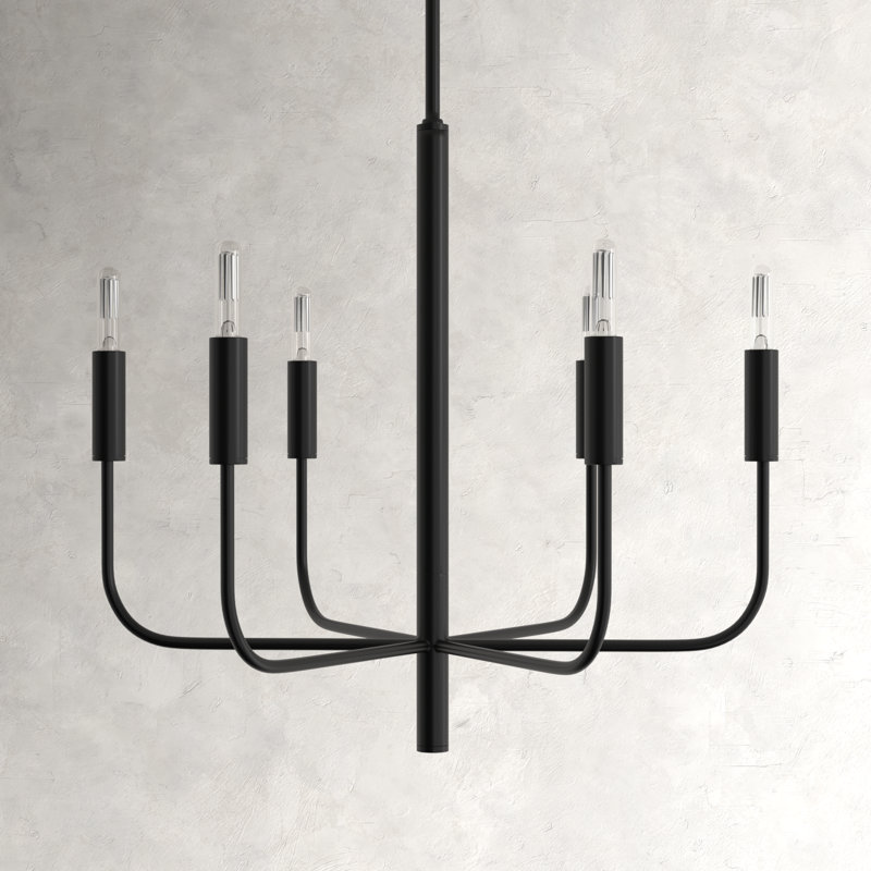 Tedder 6-Light Dimmable Traditional Chandelier , Aged Iron