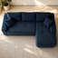 Canapé modulaire 85 po avec méridienne en L 85 po, canapé modulaire moderne avec assise profonde, canapé rembourré pour la chambre à coucher du salon, aucun assemblage requis, (tissu en coton et lin)-183898527