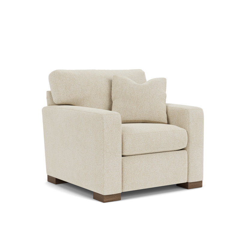 Fauteuil l 37 po, 100 % polyester beige