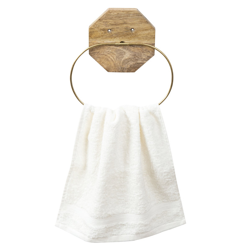 Anneau à serviettes en bois de manguier fabriqué à la main