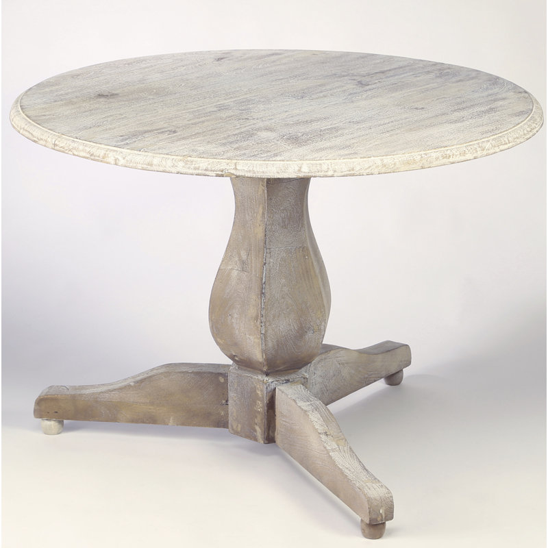 Katelin 42" Solid Wood Dining Table, Weathered Sand