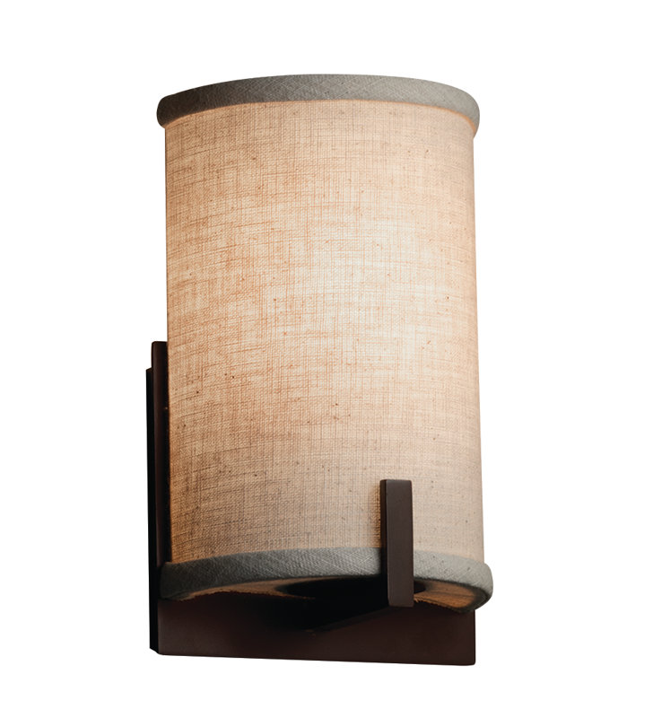 Favela LED Flush Mounted Sconce, Cream, Dark Bronze