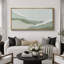 «Minimal Landscape Abstract Texture Green and White», reproduction sur toile-98041963-111176097