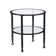 Jordyan 24" Glass And Distressed Iron Round End Table With Shelf