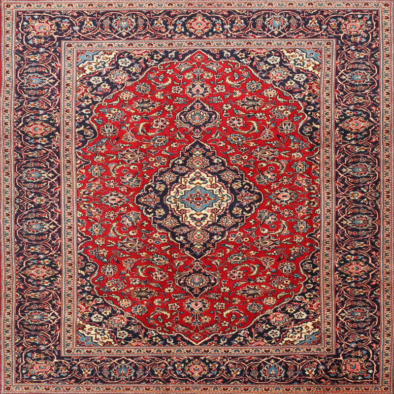 Abiorn Oriental Indoor Rug, Round 7'