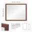 Miroir mural surdimensionné 39,8 "x 35,6" avec cadre en aluminium noyer