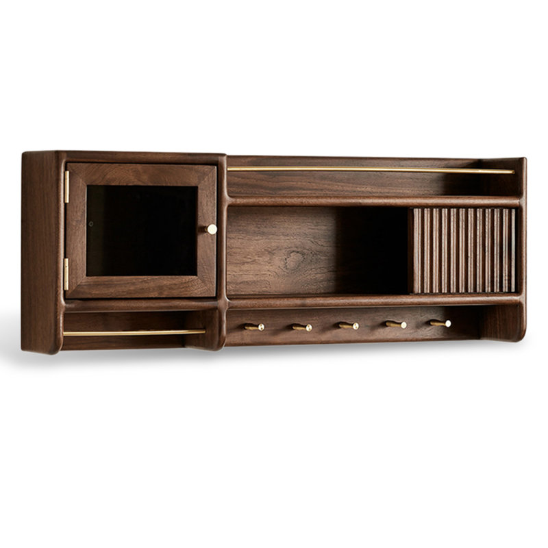 2 tablettes murales en bois massif, présentoir à décor moderne pour chambre à coucher, salle de bain, cuisine, salon