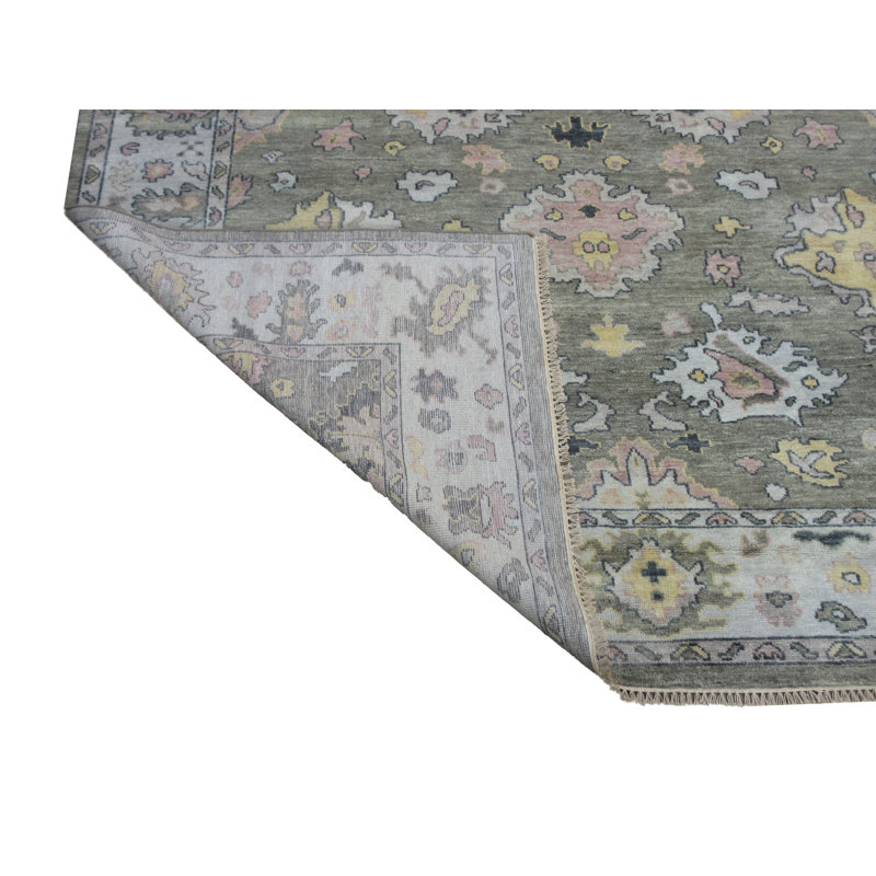 Tapis vert 9 x 12 Oushak