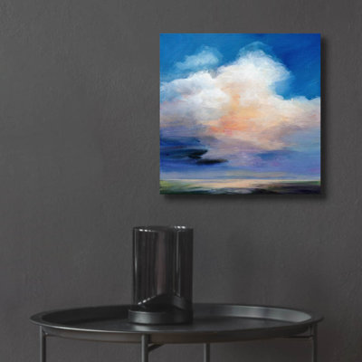 Art mural en verre épique «Sunlit Serenade 3» par Karen Hale, 12 po x 12 po