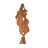 Brown Teak Wood Leaf Handmade Live Edge Decorative Sculpture, 19" x 10" x 62"