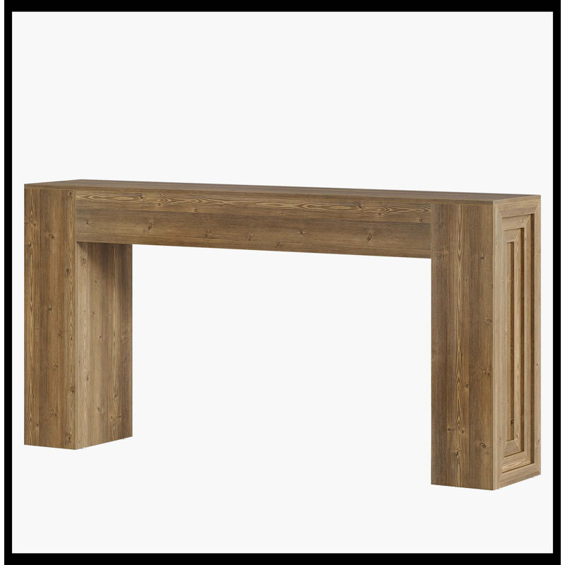 63" Console Table, Rustic Sofa Table Hallway Table With Stable Legs