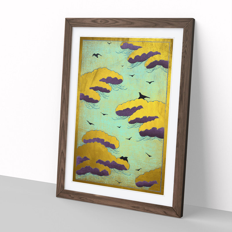 Golden Slumber - Picture Frame Painting, 90cm H x 65cm W x 2cm D, Walnut Framed