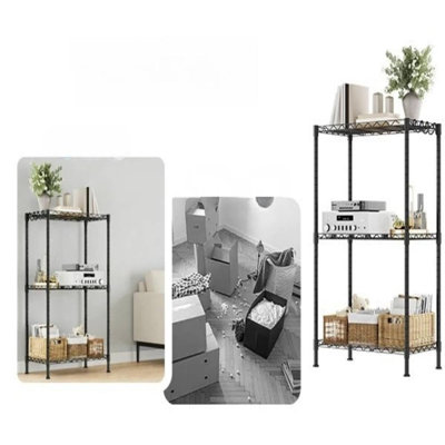 3 Tier Metal Storage Rack (Black)