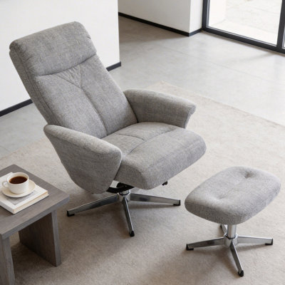 Modern Swivel Recliner Chair With Ottoman