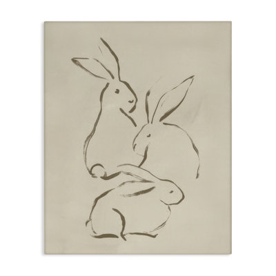 Art mural sur toile Earthtone Bunny par June Erica Vess