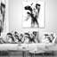 Tache de peinture noire - coussin imprimé abstrait