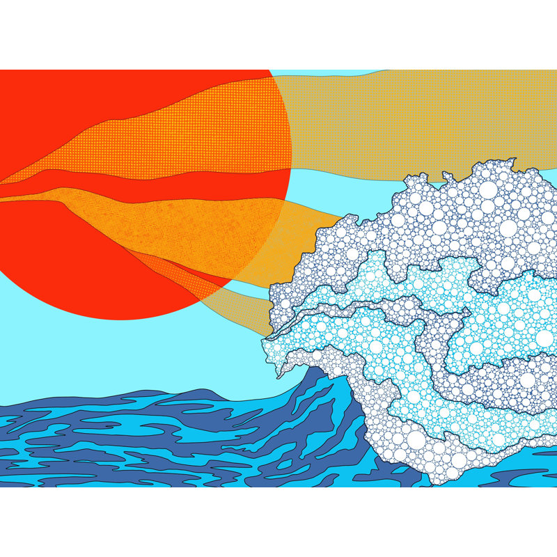 Sunstream Print by Trish Sierer, 24" H x 32" W, Wrapped Canvas