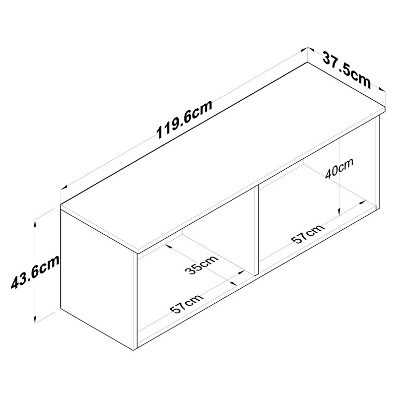 Armoire murale moderne, blanche, 47,1 po x 17,2 po x 14,8 po | Panneau de particules 100% mélamine de qualité E1, épaisseur: 0,7 pouce | Comprend plusieurs tablettes, un rangement supplémentaire et une conception murale pour une organisation élégante