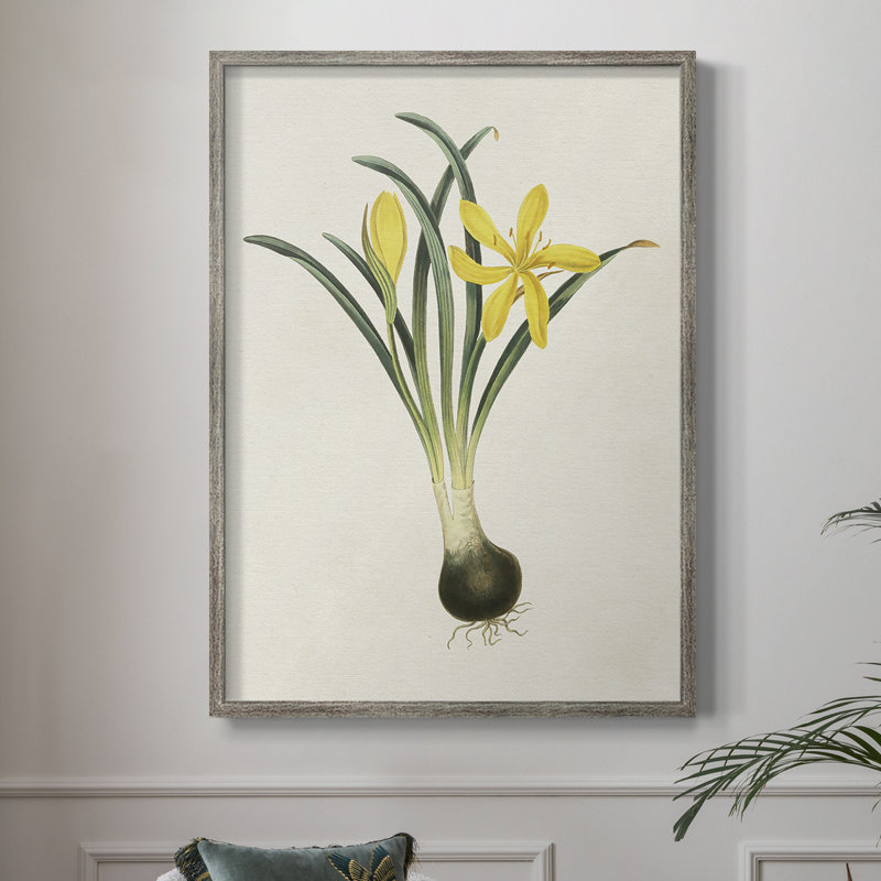 Fleurs des saisons VI, reproduction encadrée - bois massif, H 30 po x l 24 po