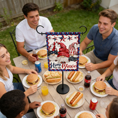 Charmant petit drapeau de jardin à double face, décor de jardin extérieur de 11 x 17 pouces, drapeau des Fêtes polyvalent pour la Saint-Valentin, Pâques, 4 juillet, jour du Souvenir, fête de l'Indépendance et présentation saisonnière de tous les jours
