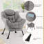 Chaise d'appoint rembourrée avec coussin Sherpa