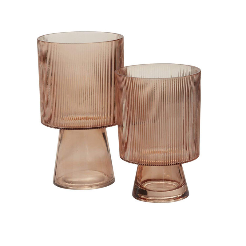 Brigida Handmade Glass Table Vase, 8" H x 5.25" W x 5.25" D