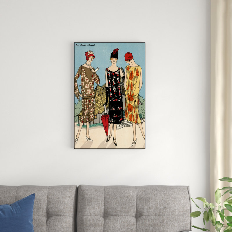 Vintage Couture I - peinture sur toile tendue, H 30 po x l 20 po x P 1,25 po