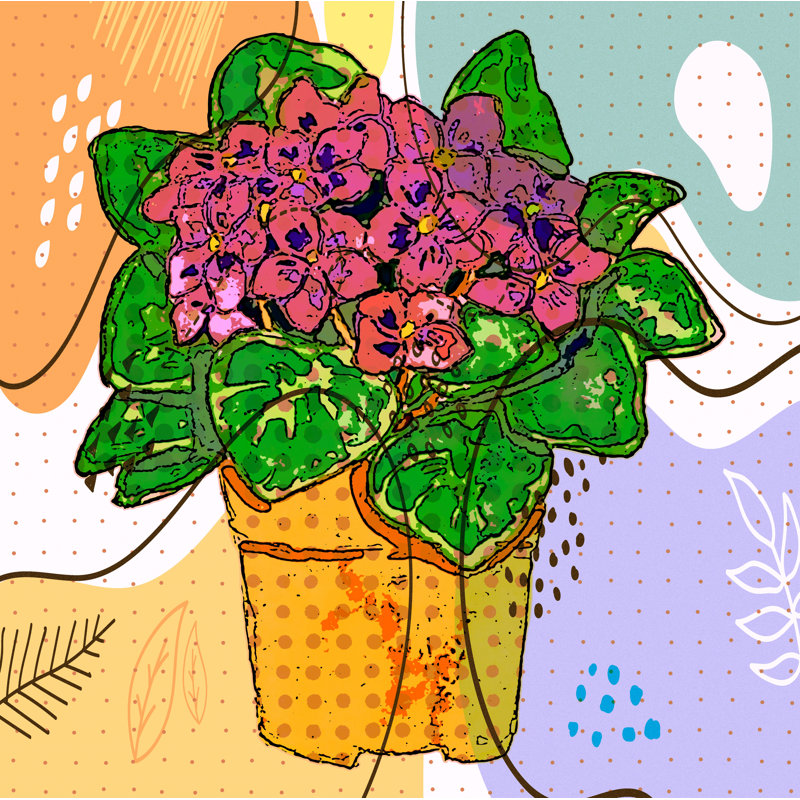 " Boho Flowers 173 ", 12" H x 12" W x 1.5" D