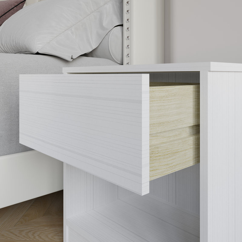 Pedri 18.51'' W Particle Board / Chipboard Nightstand, White